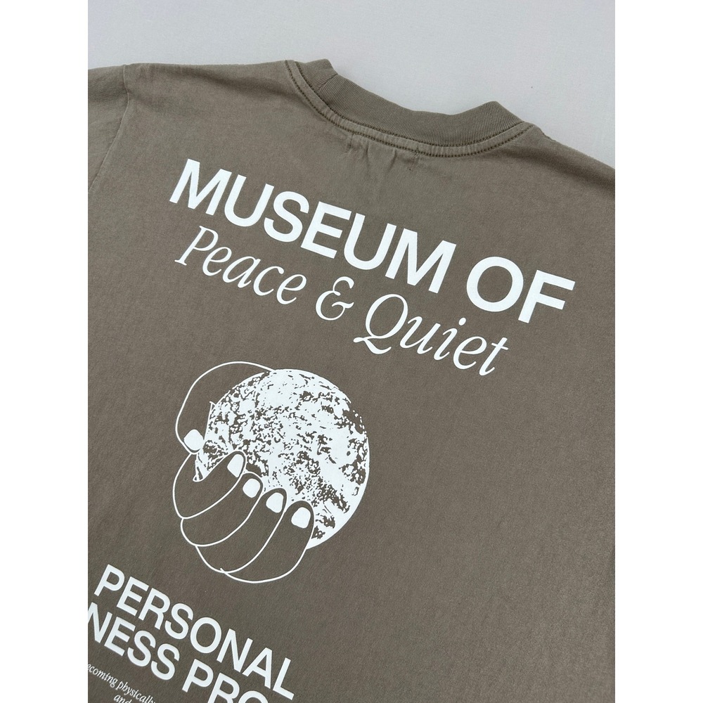 Museum of Peace & Quiet Personal Wellness Program T-Shirt Brown Mens Large